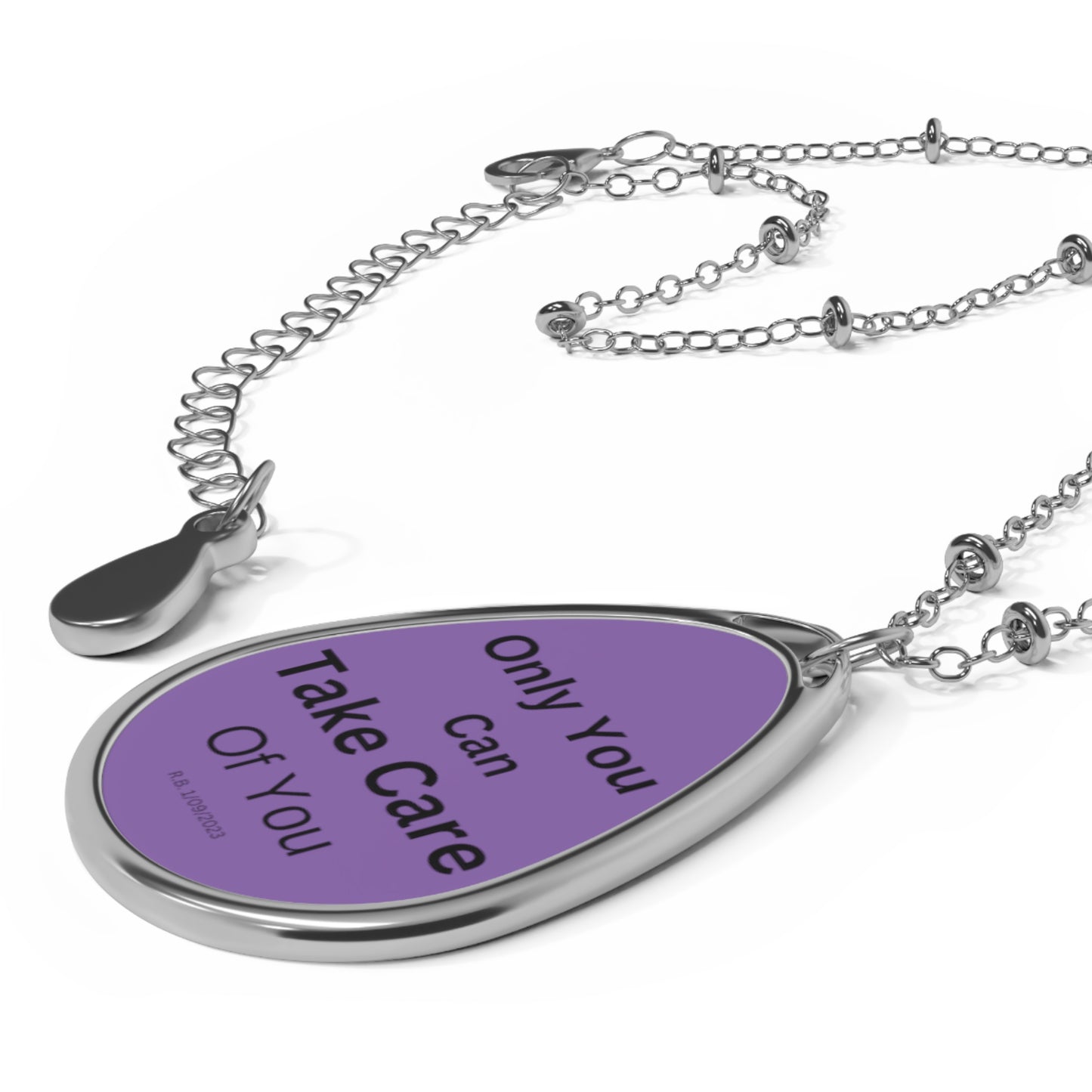 Your Own Gentle Yet Important Reminders Oval Necklace