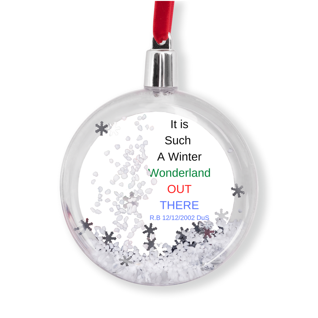 Winter Themed Snow Globe Ornament