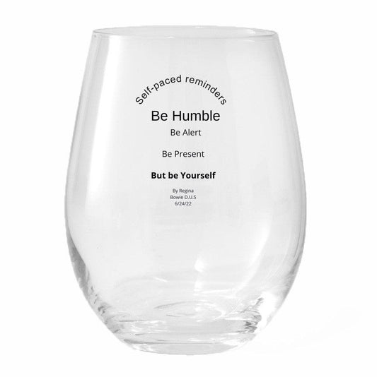 Unisex Self Paced Reminders Seamless Wine Glass