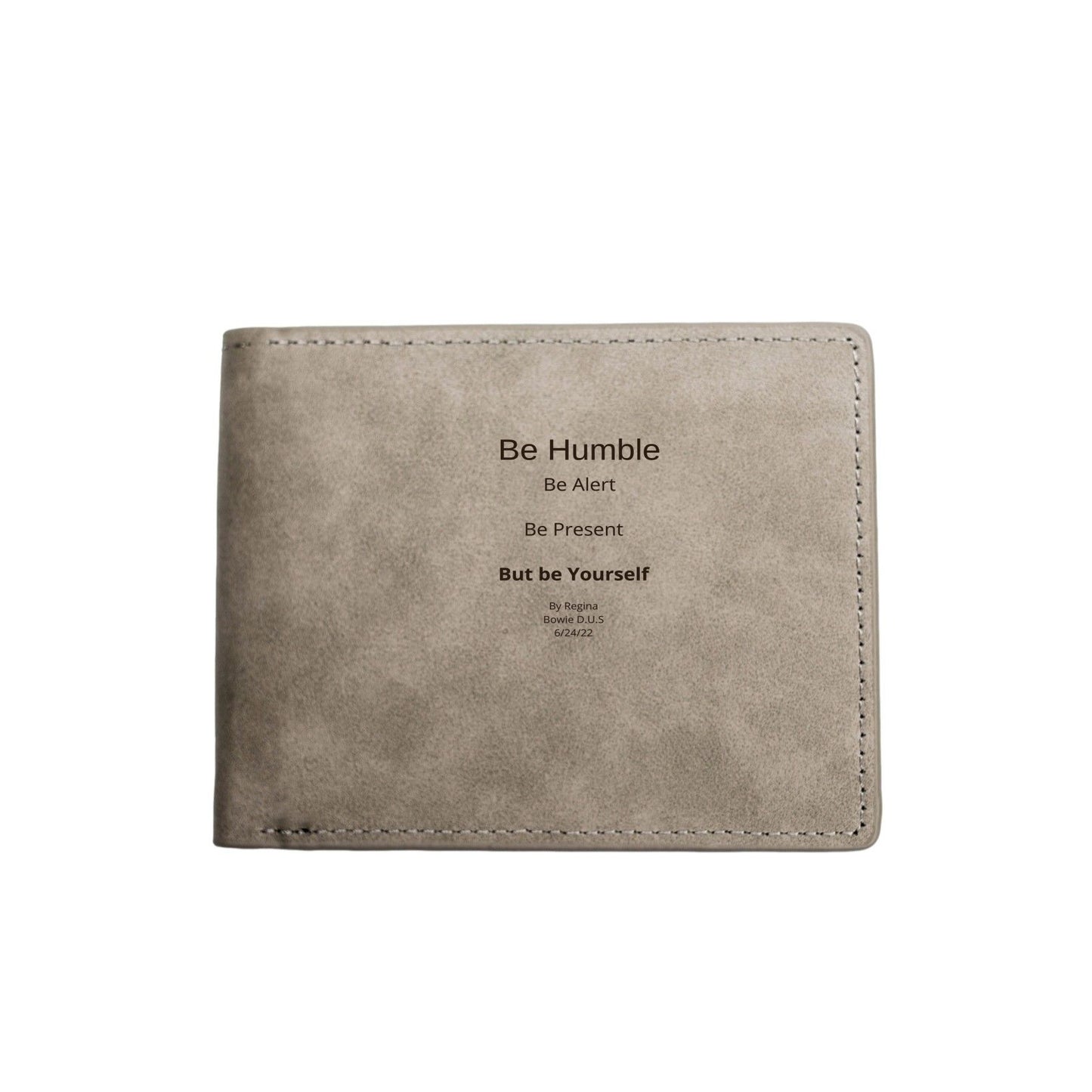 Your Own Reminders Leather Bi-Fold Wallet